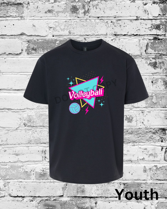 Youth Black T-Shirt w/Barbie Volleyball