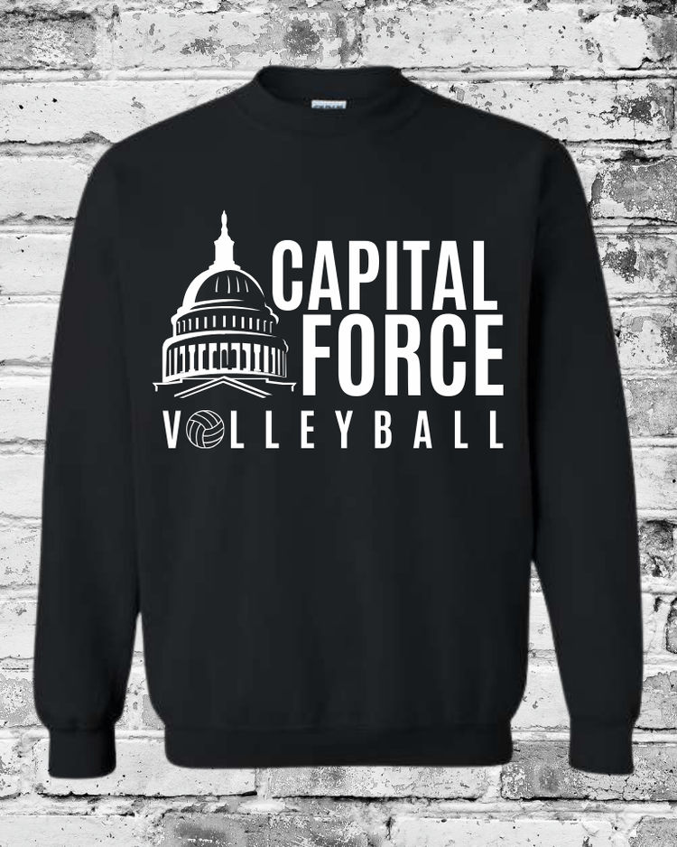 Adult Black Crewneck w/White Logo