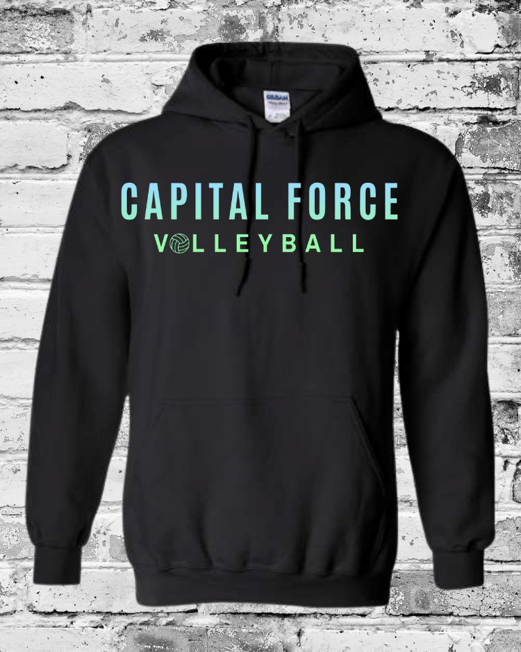 Adult Black Hoodie w/Ombre Capital Force