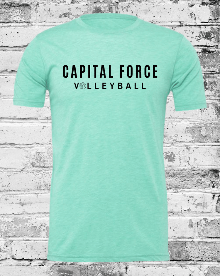 Adult Mint T-Shirt w/Black Capital Force