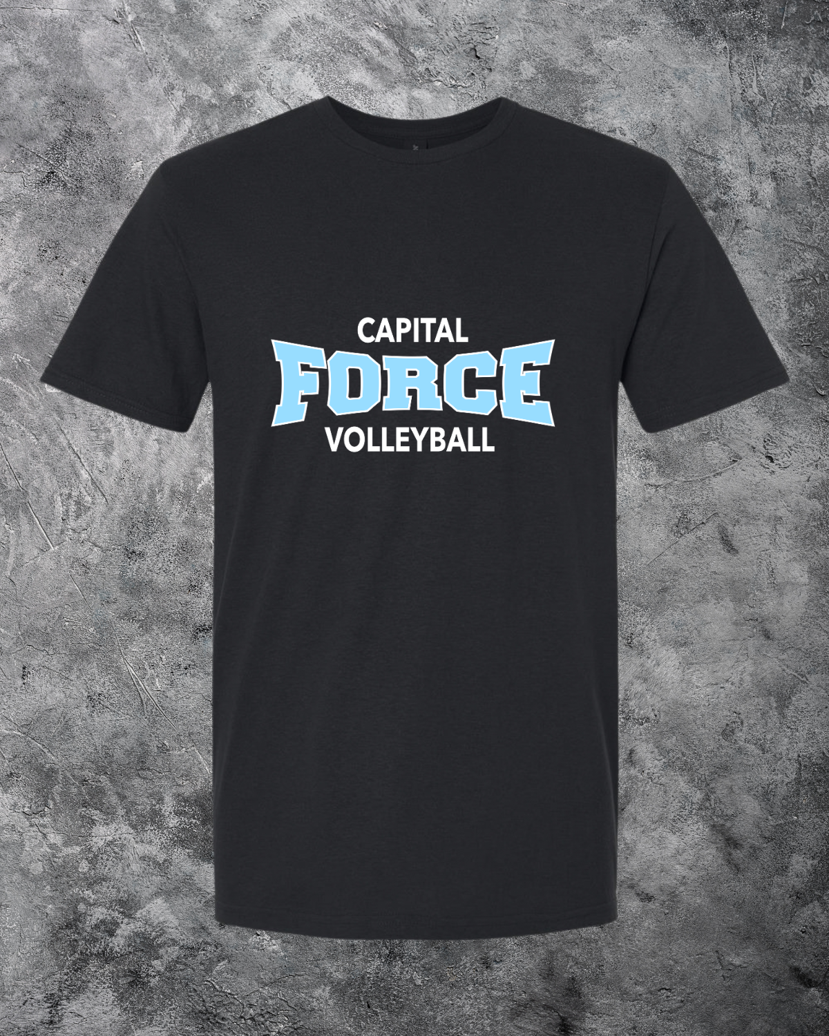 Youth Black T-Shirt w/ White Force