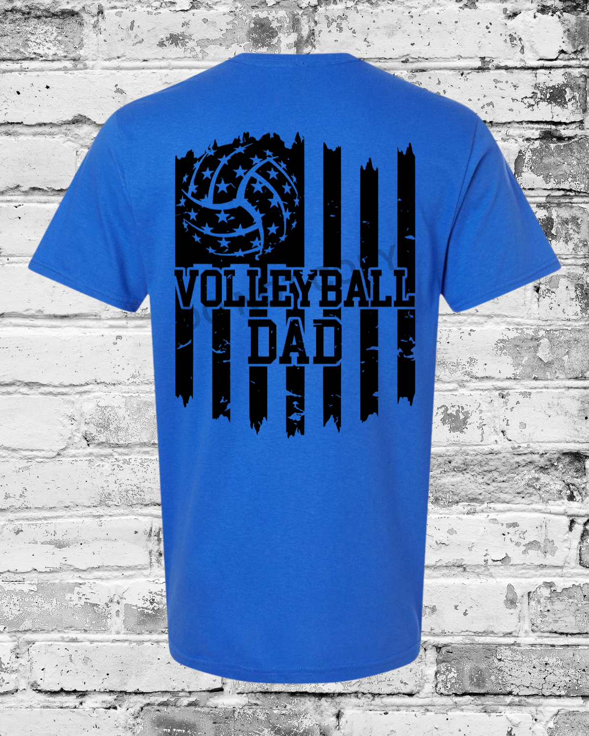 Adult Royal T-Shirt w/Black Dad Flag