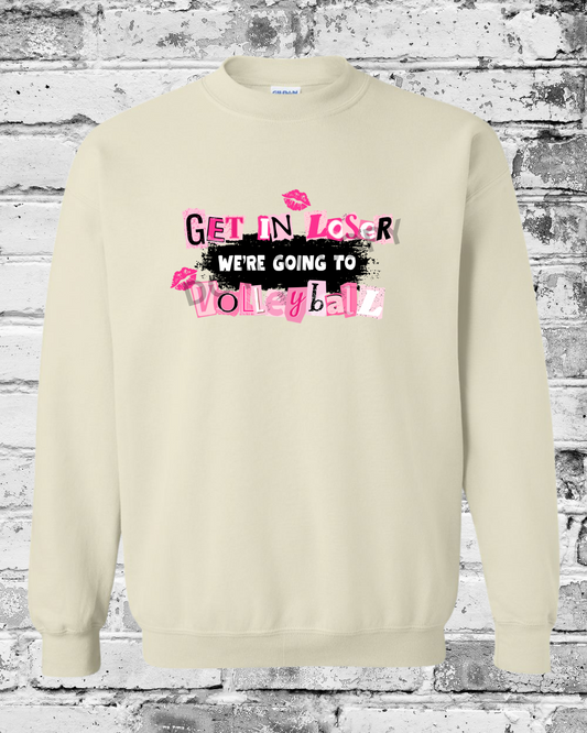 Adult Sand Crewneck w/Get in Loser