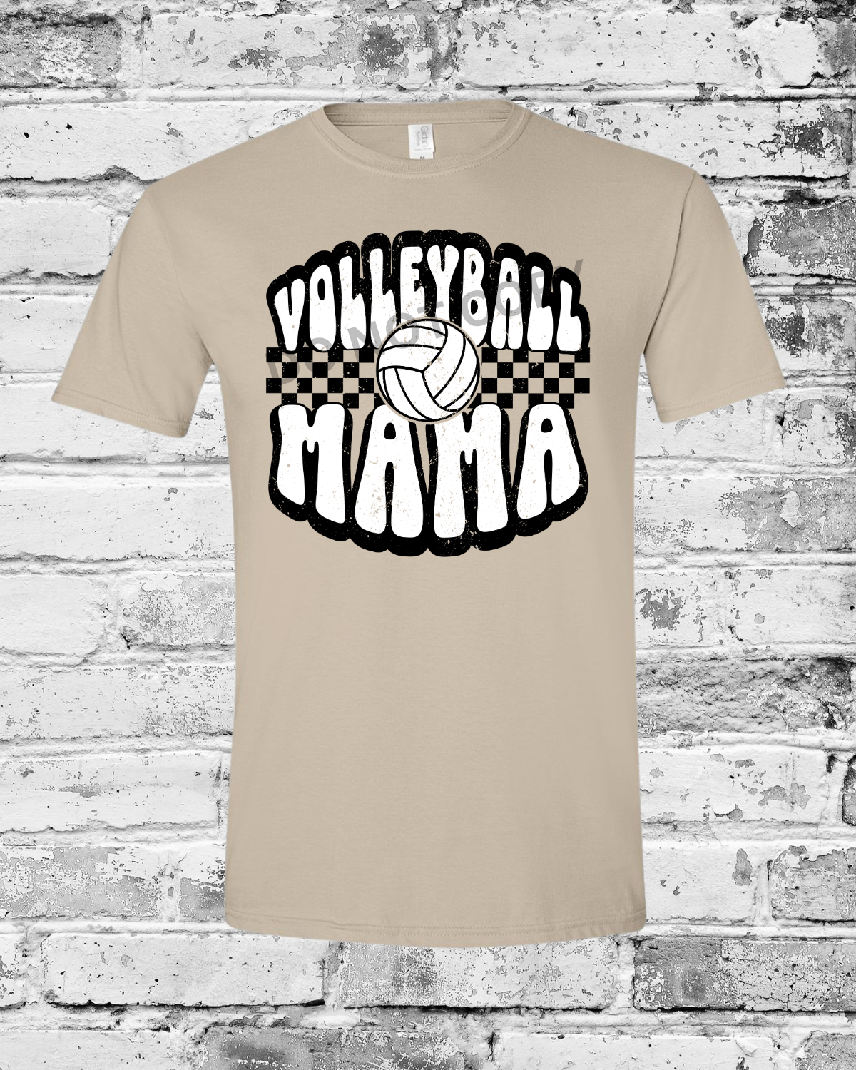 Adult Sand T-Shirt w/Retro Volleyball Mama