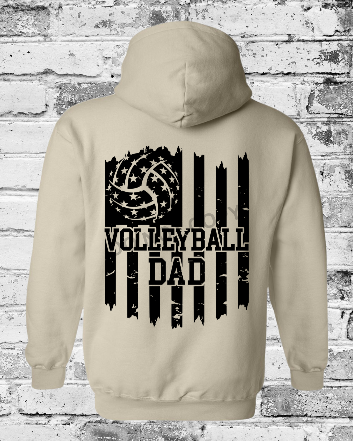 Adult Sand Hoodie w/Black Dad Flag