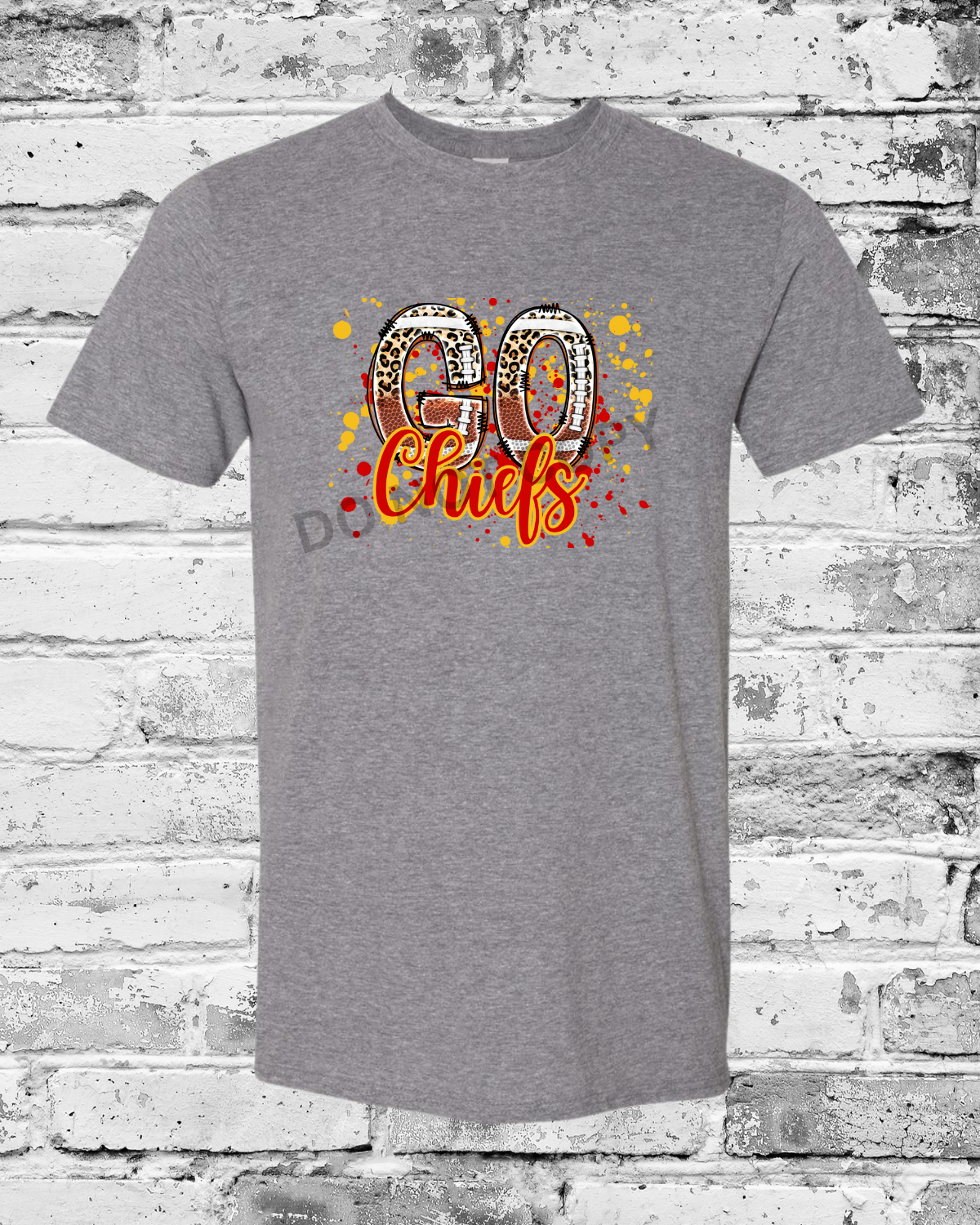 Adult Graphite Heather T-Shirt w/Chiefs