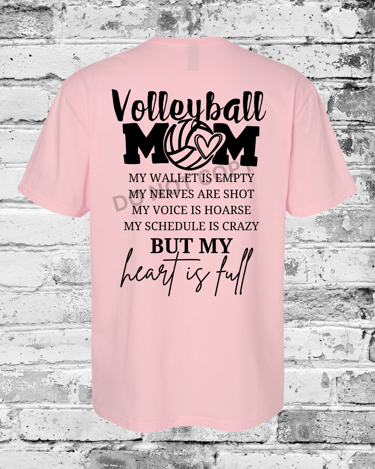 Adult Light Pink T-Shirt w/Heart is Full