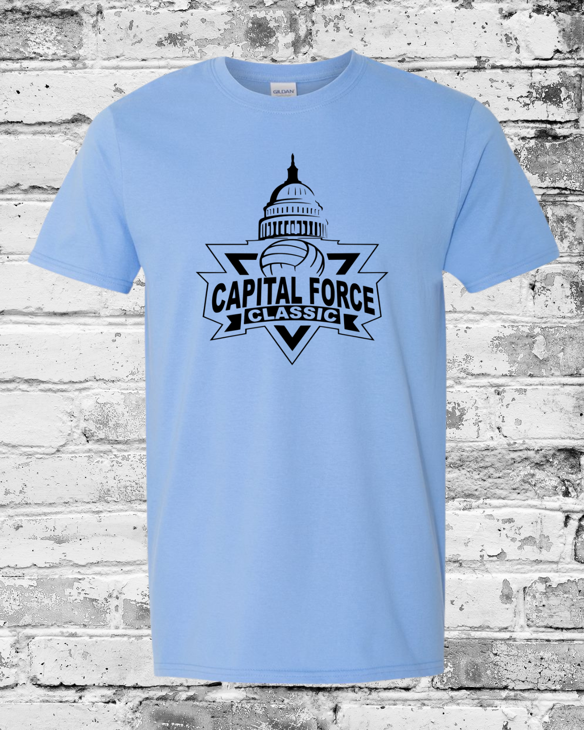 Adult Columbia Blue T-Shirt w/Black Tournament Logo