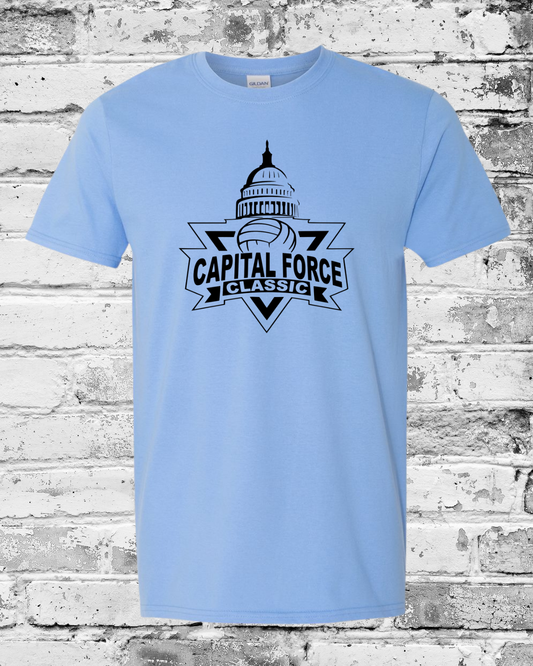 Adult Columbia Blue T-Shirt w/Black Tournament Logo