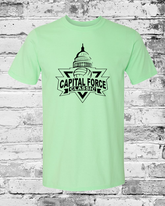 Adult Mint T-Shirt w/Black Tournament Logo