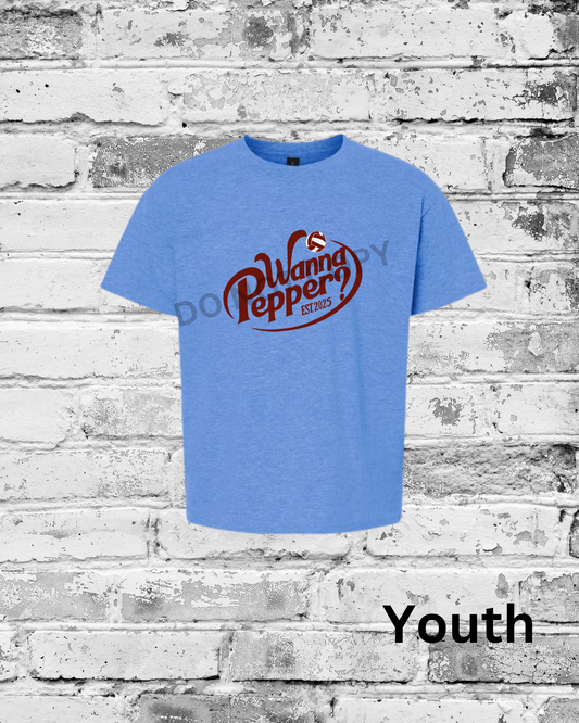 Youth Heather Royal T-Shirt w/Maroon Wanna Pepper