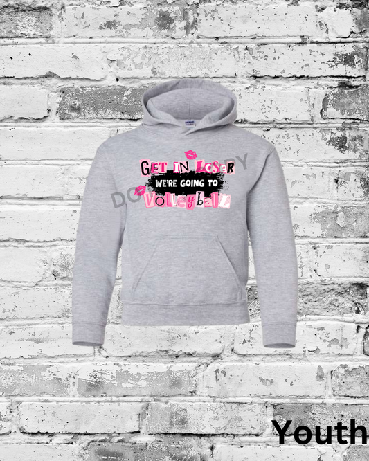 Youth Sport Grey Hoodie w/Get in Loser