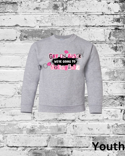 Youth Sport Grey Crewneck w/Get in Loser