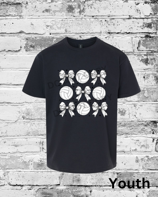 Youth Black T-Shirt w/Bow
