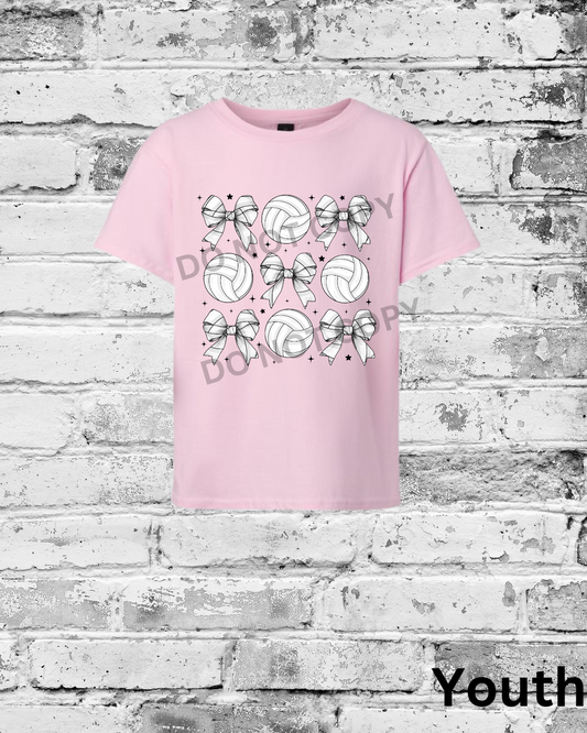 Youth Light Pink T-Shirt w/Bow