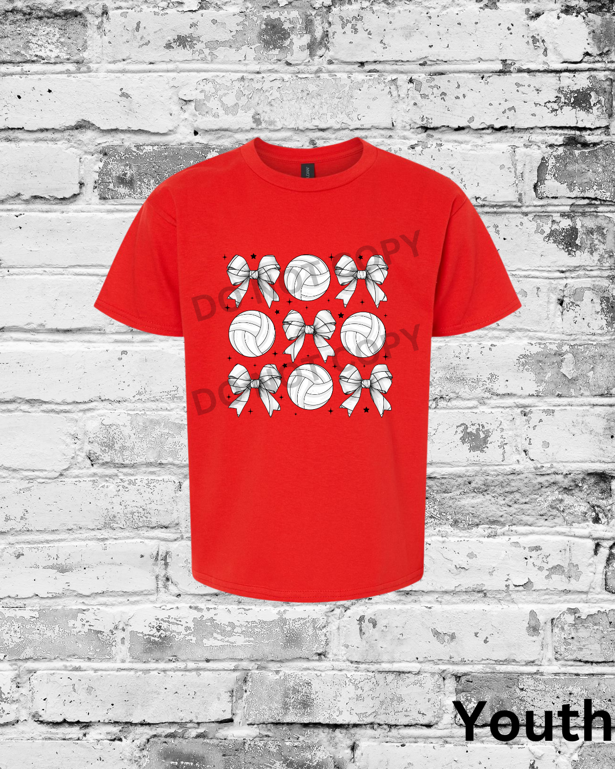 Youth Red T-Shirt w/Bow
