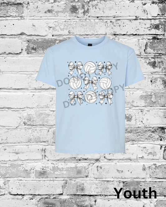 Youth Light Blue T-Shirt w/Bow