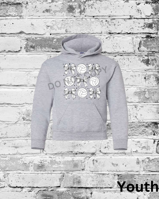 Youth Sport Grey Hoodie w/Bow