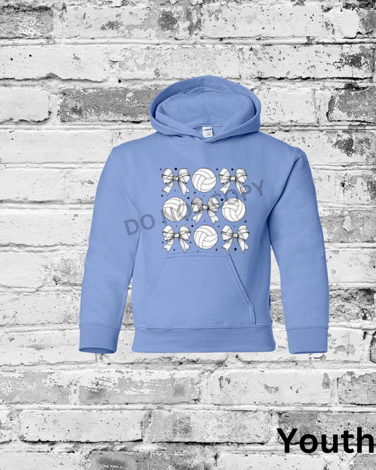 Youth Carolina Blue Hoodie w/Bow