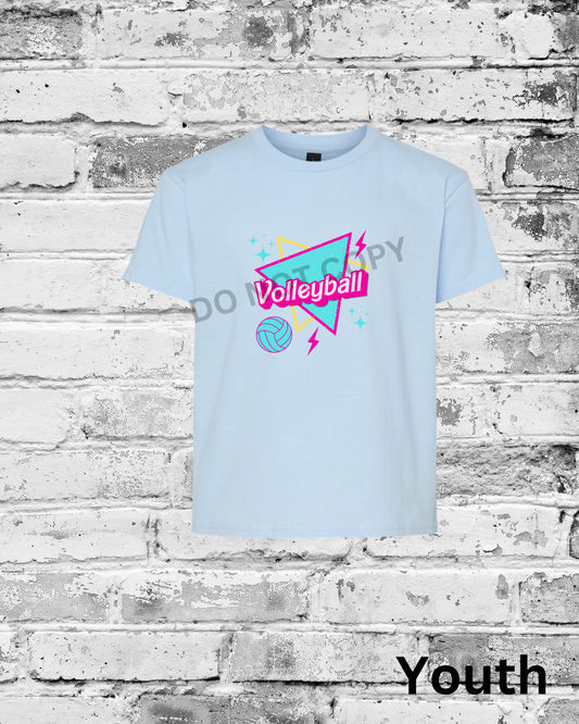 Youth Light Blue T-Shirt w/Barbie Volleyball