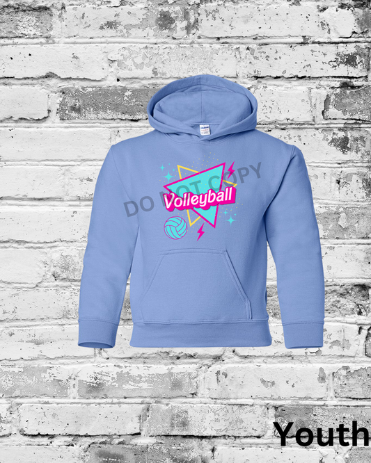 Youth Carolina Blue Hoodie w/Barbie Volleyball