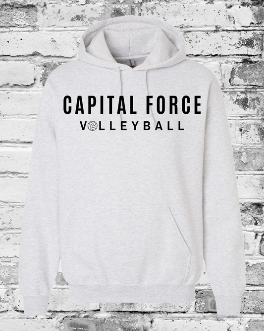 Adult Ash Hoodie w/Black Capital Force