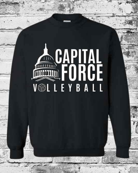 Adult Black Crewneck w/White Logo