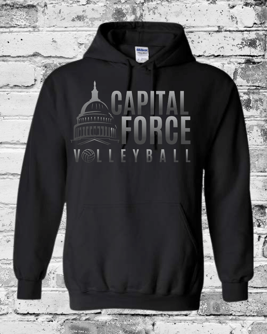 Adult Black Hoodie w/Black Ombre Logo