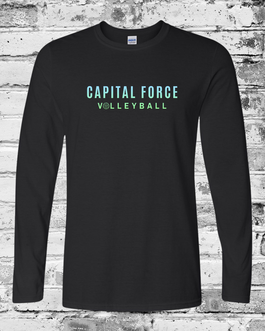 Adult Black Long Sleeve w/Ombre Capital Force