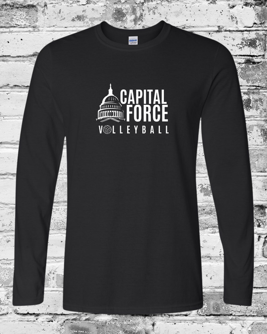 Adult Black Long Sleeve w/White Logo