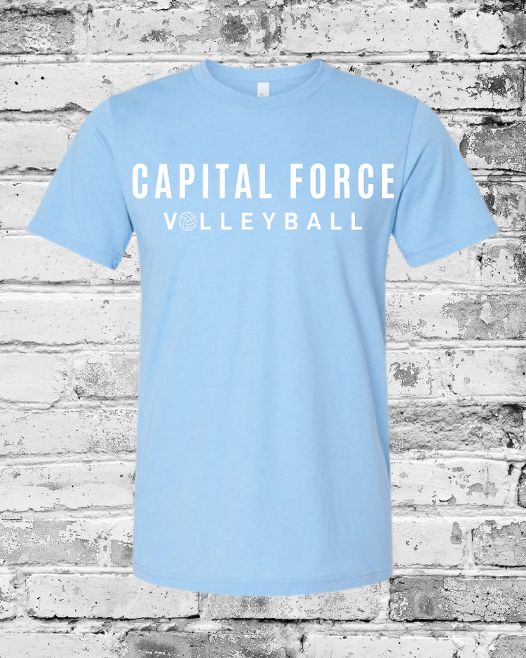Adult Carolina Blue T-Shirt w/White Capital Force