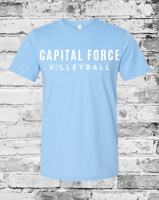 Adult Carolina Blue T-Shirt w/White Capital Force