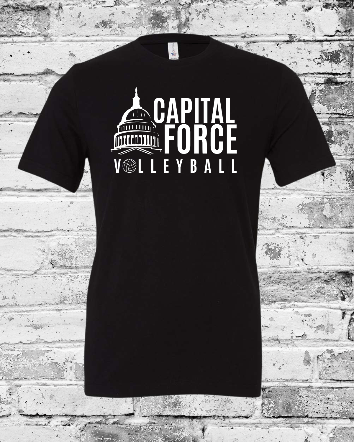 Adult Black T-Shirt w/White Logo