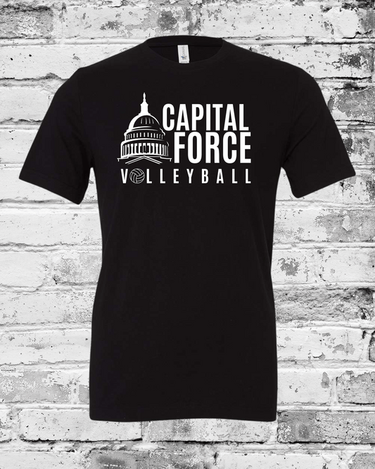 Adult Black T-Shirt w/White Logo