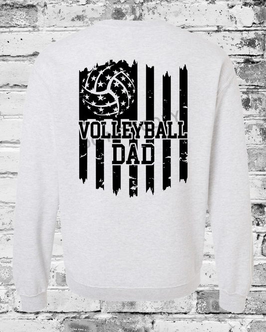 Adult Ash Crewneck w/Black Dad Flag