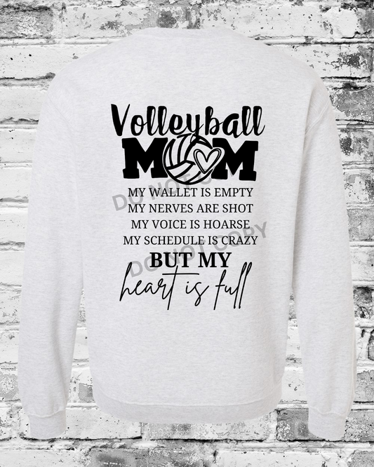Adult Ash Crewneck w/Heart is Full
