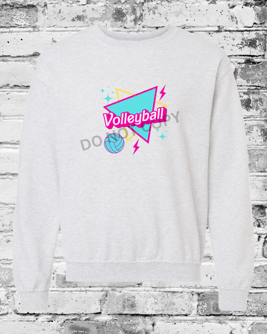 Adult Ash Crewneck w/Barbie Volleyball