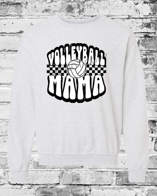 Adult Ash Crewneck w/Retro Volleyball Mama