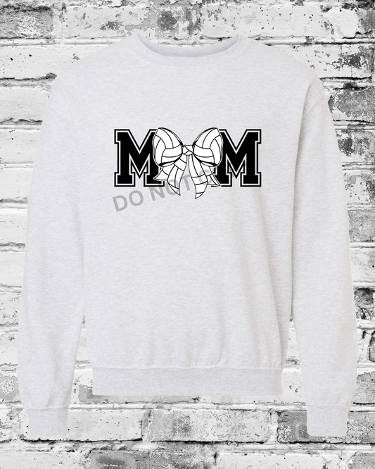 Adult Ash Crewneck w/Mom Volleyball Bow