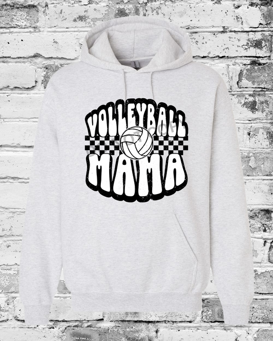 Adult Ash Hoodie w/Retro Volleyball Mama