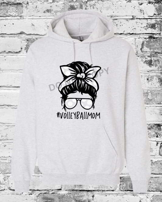 Adult Ash Hoodie w/Messy Bun Mom