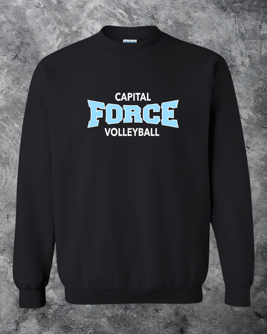 Adult Black Crewneck w/ White Force