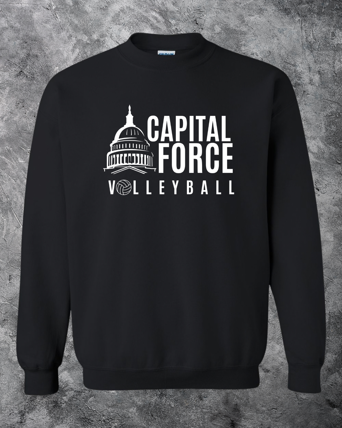 Youth Black Crewneck w/ White Logo