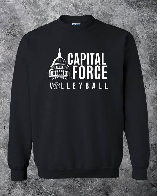 Adult Black Crewneck w/ White Logo