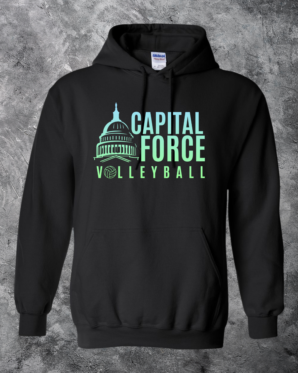 Youth Black Hoodie w/ Ombre Logo
