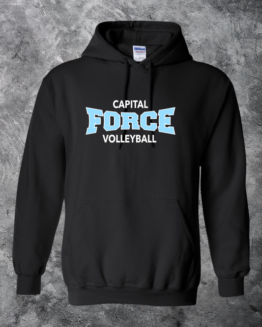 Youth Black Hoodie w/ White Force