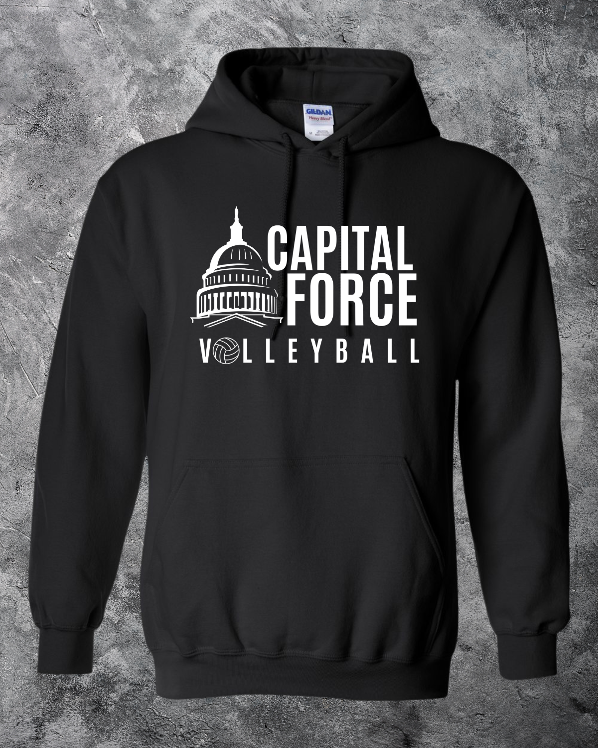 Youth Black Hoodie w/ White Logo