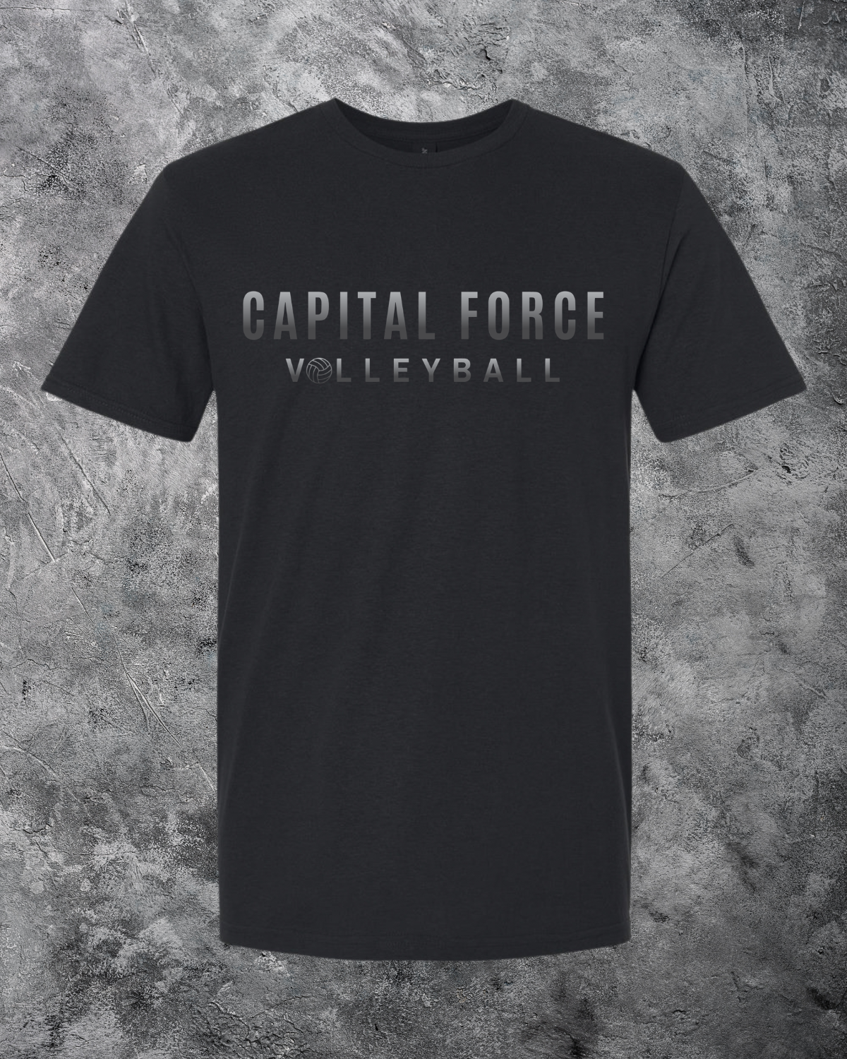 Youth Black￼ T-Shirt w/ Black Ombre Capital Force