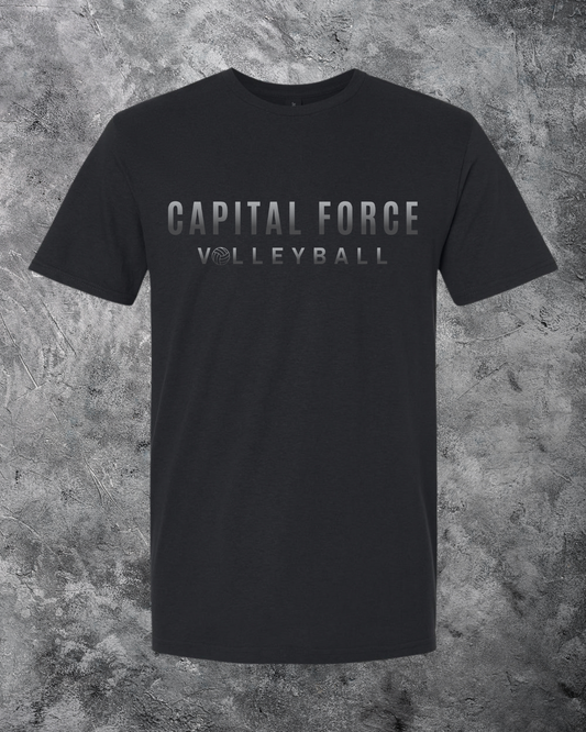 Youth Black￼ T-Shirt w/ Black Ombre Capital Force