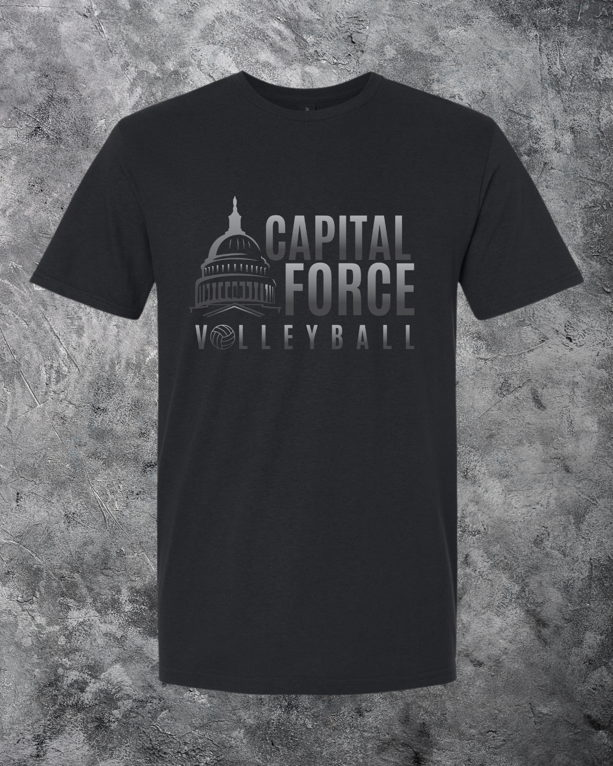 Youth Black T-Shirt w/ Black Ombre Logo